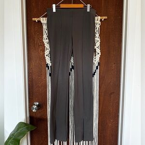 Zara Split-Hem Ribbed Pants